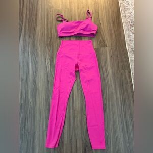 CRZ yoga hibiscus purple set